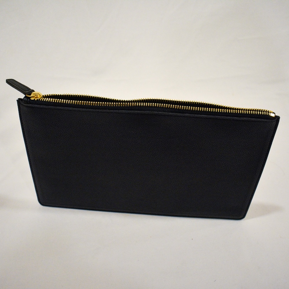 Black Leather Pouch Purse Set